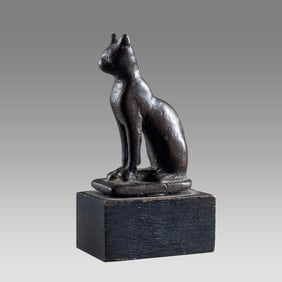 Ancient Egyptian Bronze Bastet Cat Late Period c.535-30 BC.