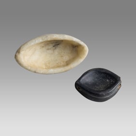 Lot of 2 Ancient Egyptian Miniature Stone Vessels c.700-30 BC.