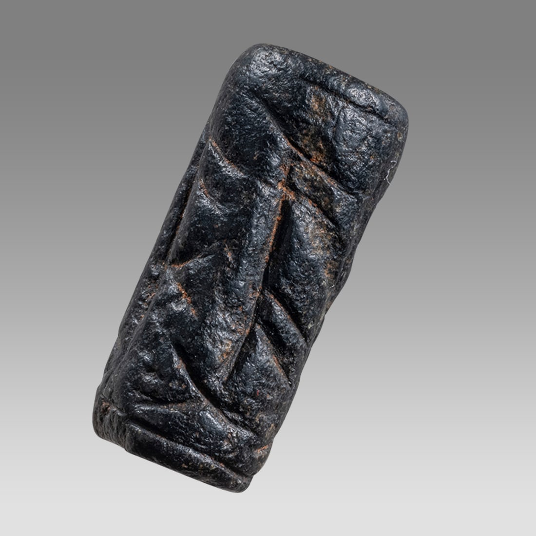 Near Eastern Stone Cylinder Seal,: Near Eastern Stone Cylinder Seal, size 19 x 9 mm. Small carved stone cylinder seal. Age unknown? Ex NYC Collection acquired in the USA Market 1990s