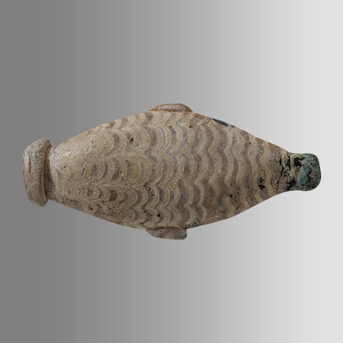 Ancient Phoenician Core Glass Fish Form Vessel c.5th century BC. (1 of 2)