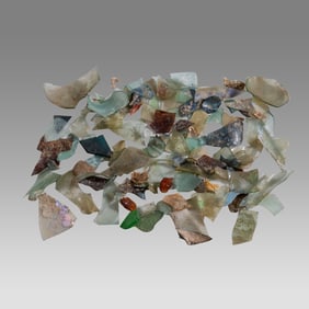 Lot of 70+ pieces of Roman Glass - Body fragments. Nice Patina.