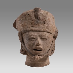 Ancient Veracruz Pottery Head Remojadas, Veracruz, Mexico. c.600-900 AD.