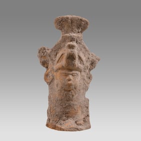 Ancient Mayan Terracotta Whistle Figure c.500-800 AD.