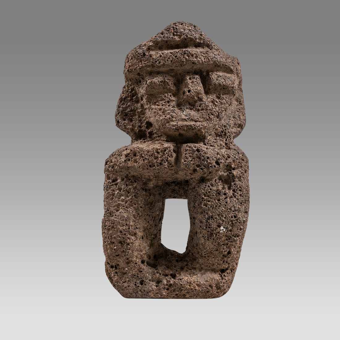 Ancient Costa Rica basalt stone figure. (1 of 3)