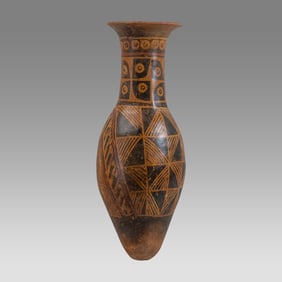 Ancient Pre Columbian Narino Large Decorated Pottery Vase c.200 AD.