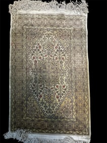 Fine Middle Eastern, Turkish? Silk Carpet.