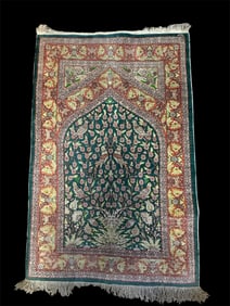 Fine Middle Eastern, Turkish? Silk Carpet.