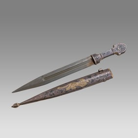 Caucasian, Cossack Silver Dagger Kinjal Kama Kindjal Knife Qama Sword.
