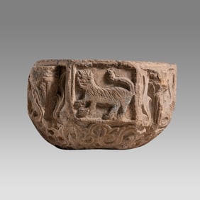Islamic Persian, Seljuk, Large Limestone Mortar c.10th century.