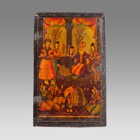 19th century Persian Qajar Papier Mache Mirror.