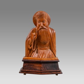 Sikh Wooden Sculpture Of Prophit.