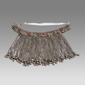 Antique Indian Silvered diadem head ornament.