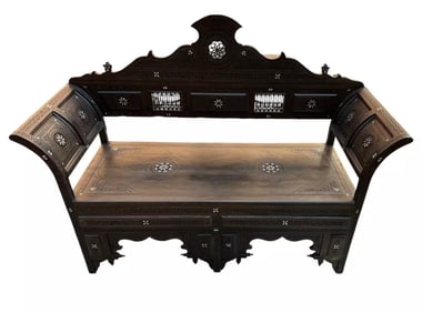 Early 20th century Middle Eastern Syrian Bench.
