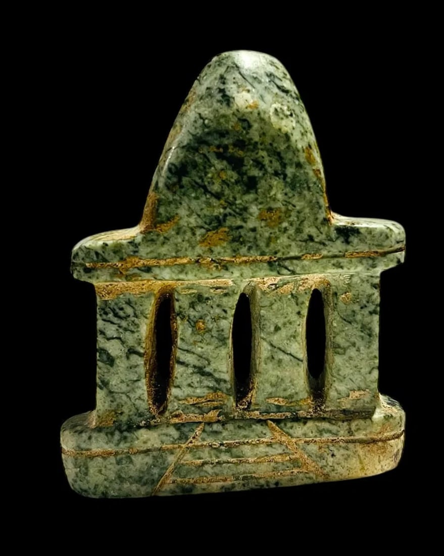 Pre Columbian, Mezcala Style Stone Temple Model. (1 of 4)