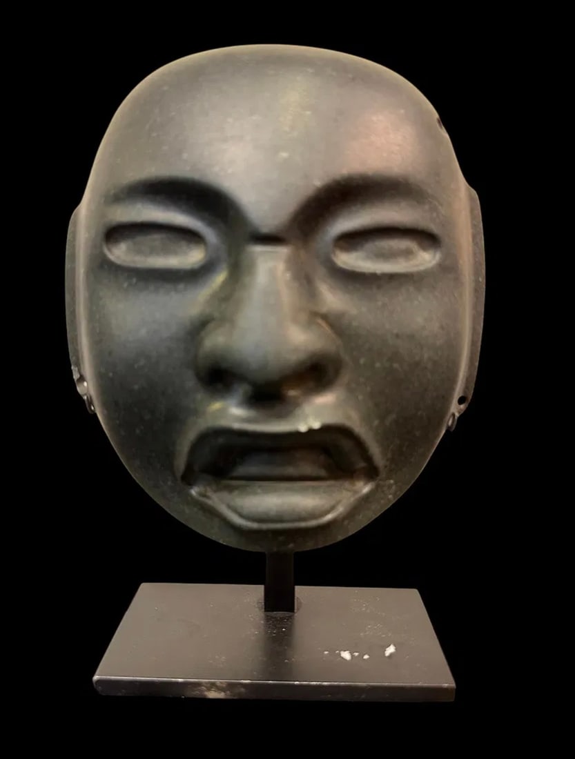 Pre Columbian, Olmec Style Large stone Mask. (1 of 5)