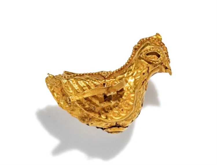 A Byzantine or Islamic Gold Bird Pendant Circa 7th-8th Century A.D. (1 of 2)