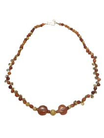 Ancient Roman Gold And Agate Bead Necklace c.1st-2nd century AD.