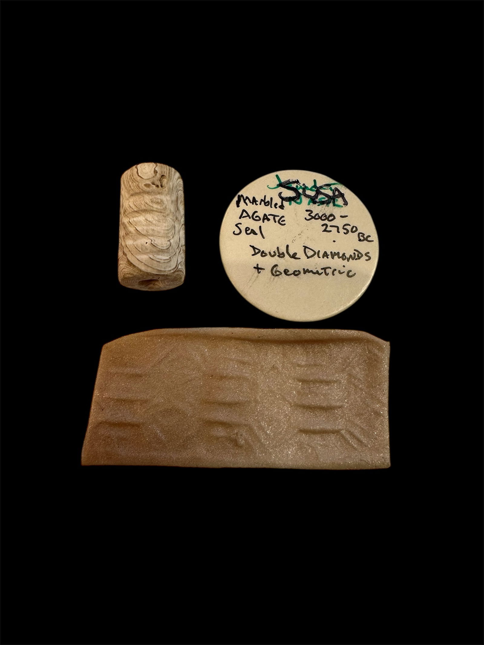 Ancient Mesopotamian Susa Agate Cylinder Seal c.3000 BC. (1 of 2)