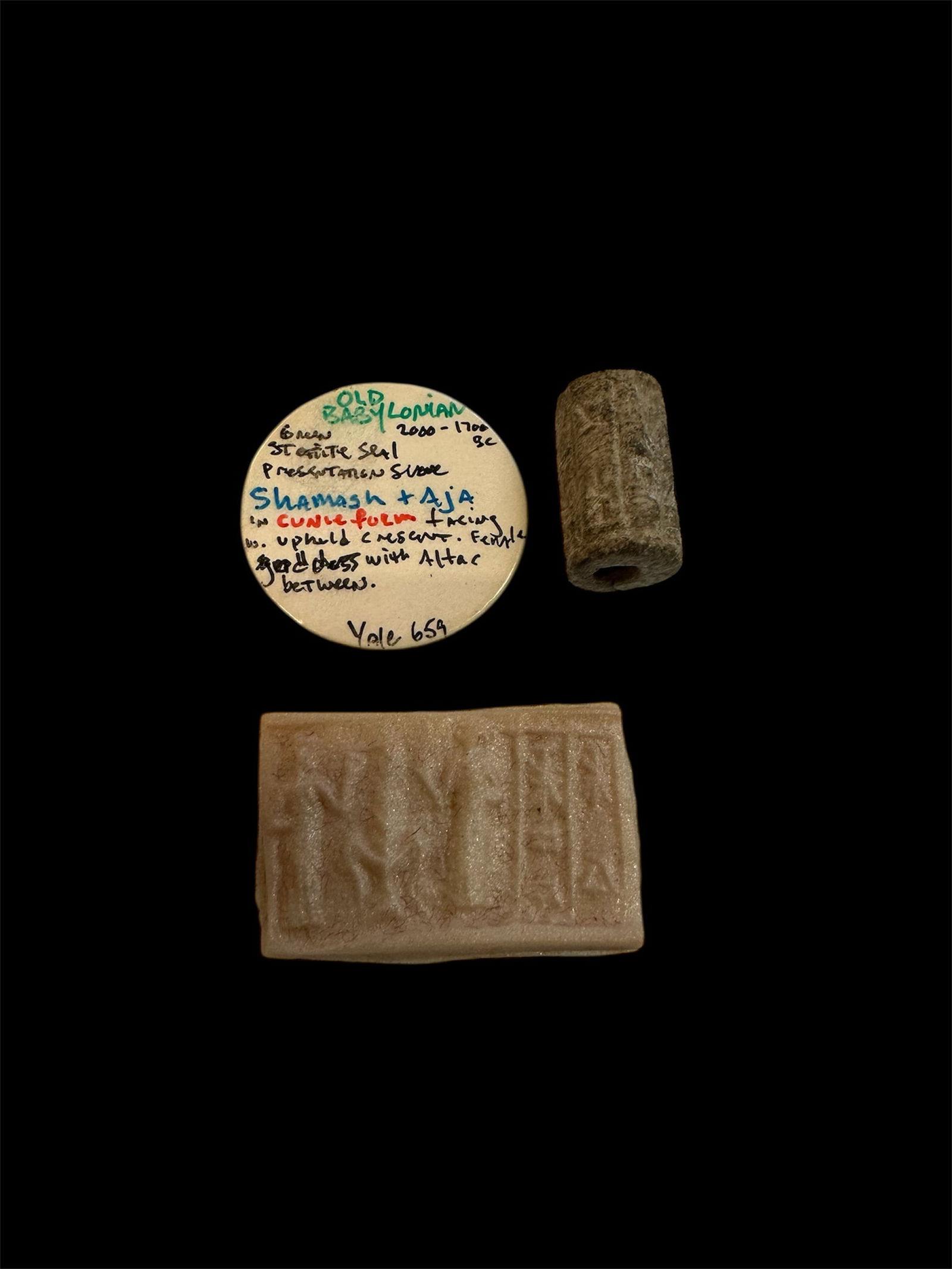 Ancient Mesopotamian Old Babylonian Stone Cylinder Seal c.2000 BC. (1 of 2)