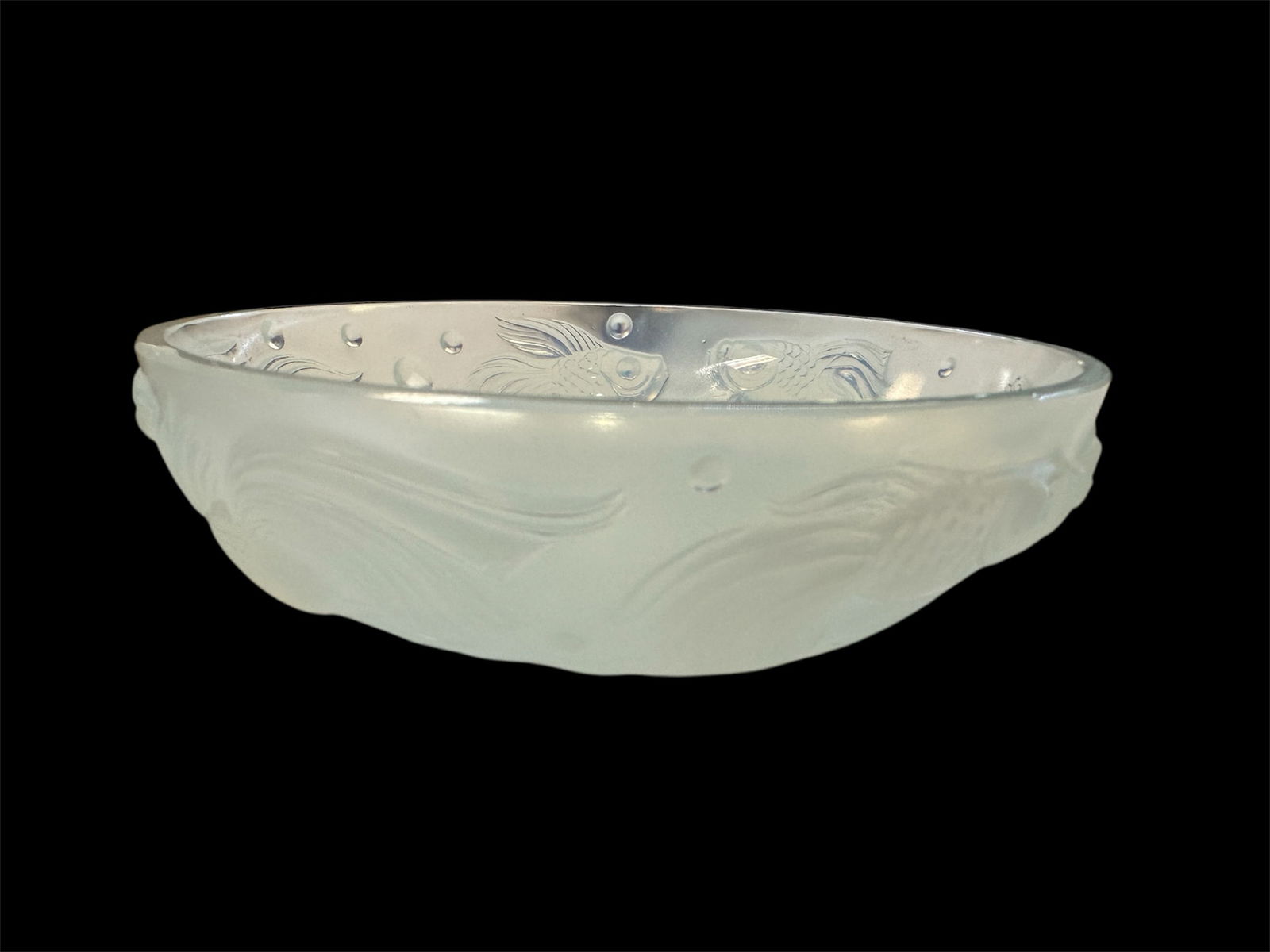 lalique glass Fish Bowl. (1 of 3)