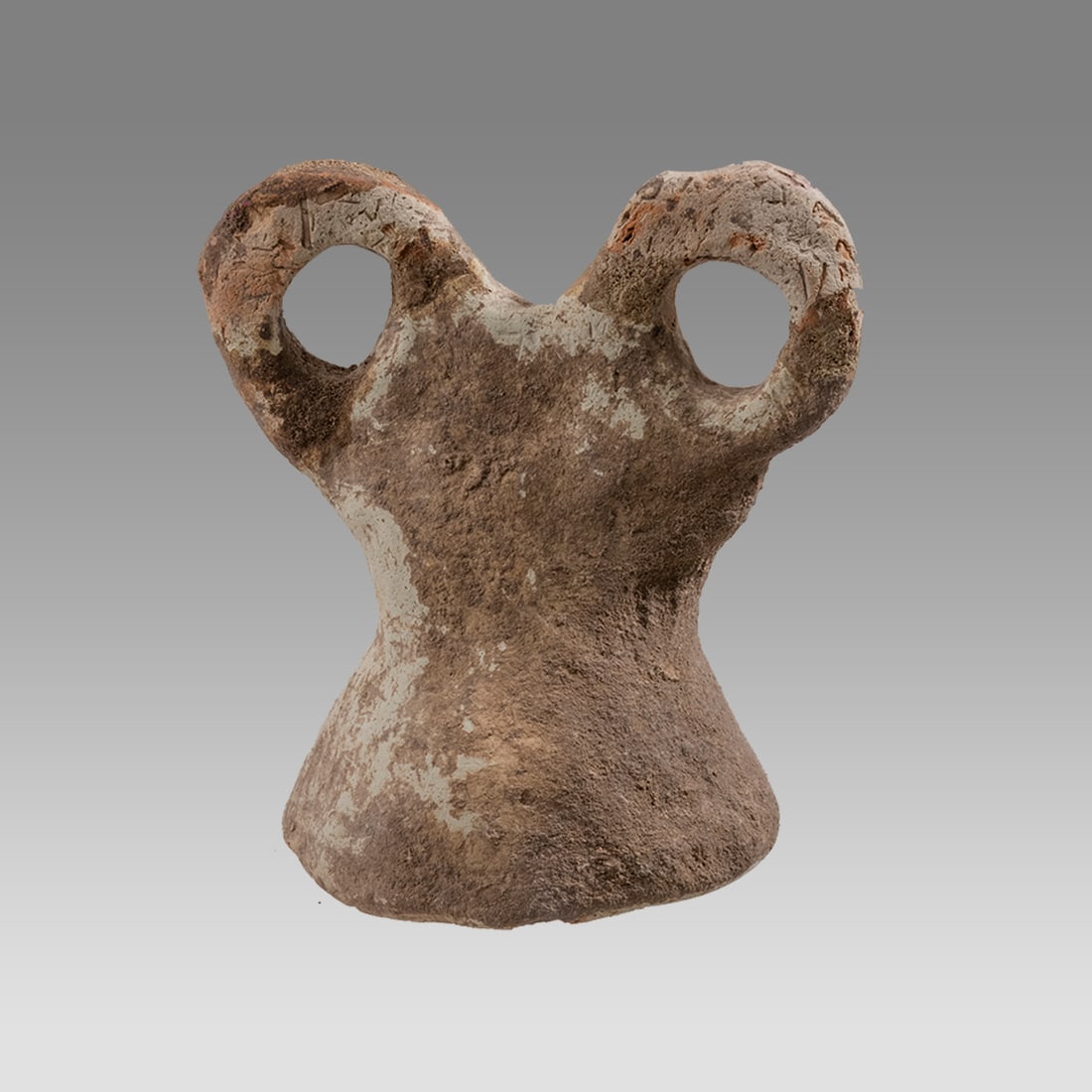 Ancient Mesopotamian Large Terracotta Tel Barak  Eye Idol c.3000 BC.