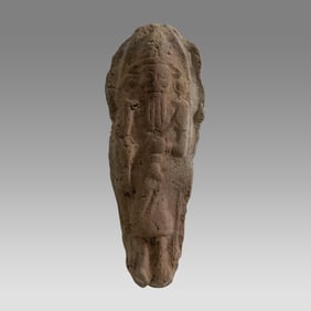 Ancient Near Eastern, Mesopotamian Terracotta Plaque with Figure c.1900 BC.