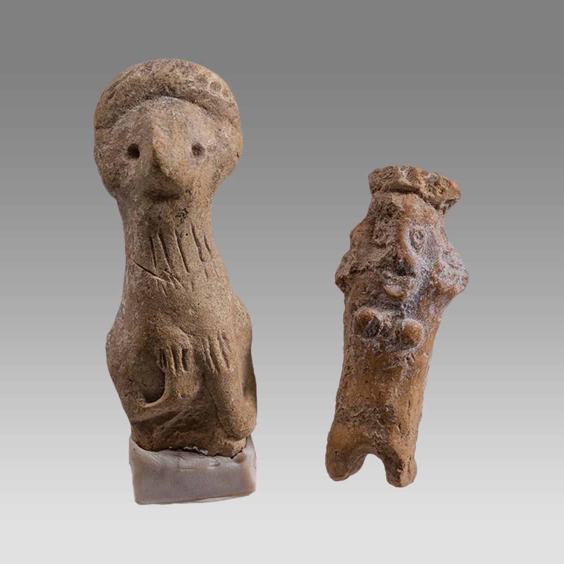 Ancient Near Eastern, Mesopotamian Terracotta Idols c.800 BC. (2) (1 of 2)