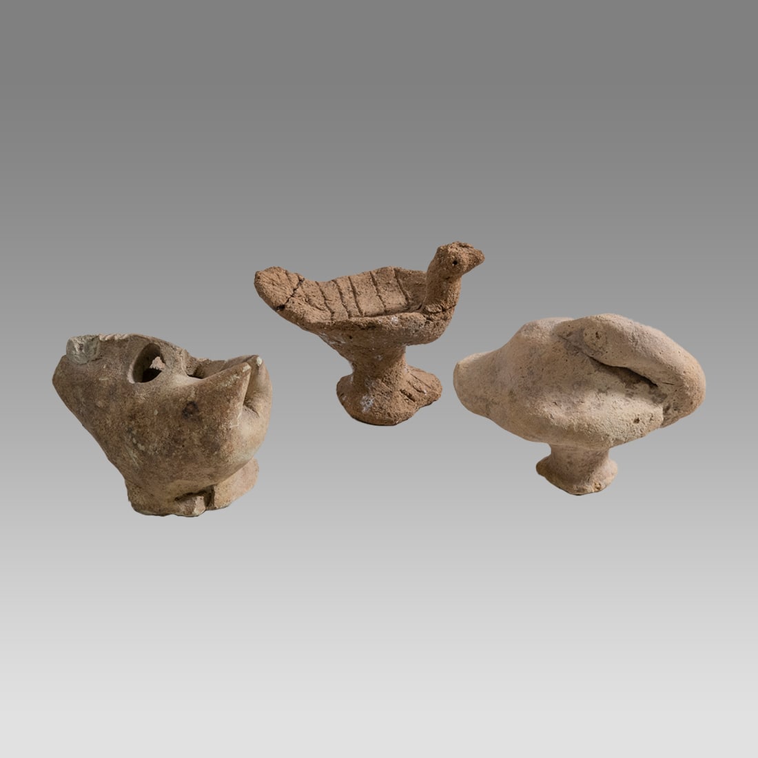 Ancient Near Eastern, Mesopotamian Terracotta Birds c.2000-800 BC. (3) (1 of 1)