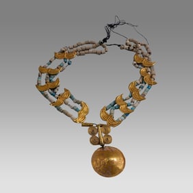 Ancient Roman Gold and stone bead Necklace c.2nd-4th century AD.
