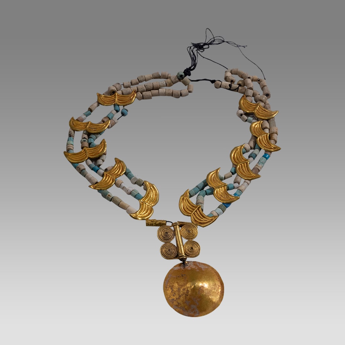 Ancient Roman Gold and stone bead Necklace c.2nd-4th century AD. (1 of 1)
