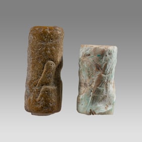 Ancient Mesopotamian, Shell, Stone Cylinder Seals c.3000 BC. (2)
