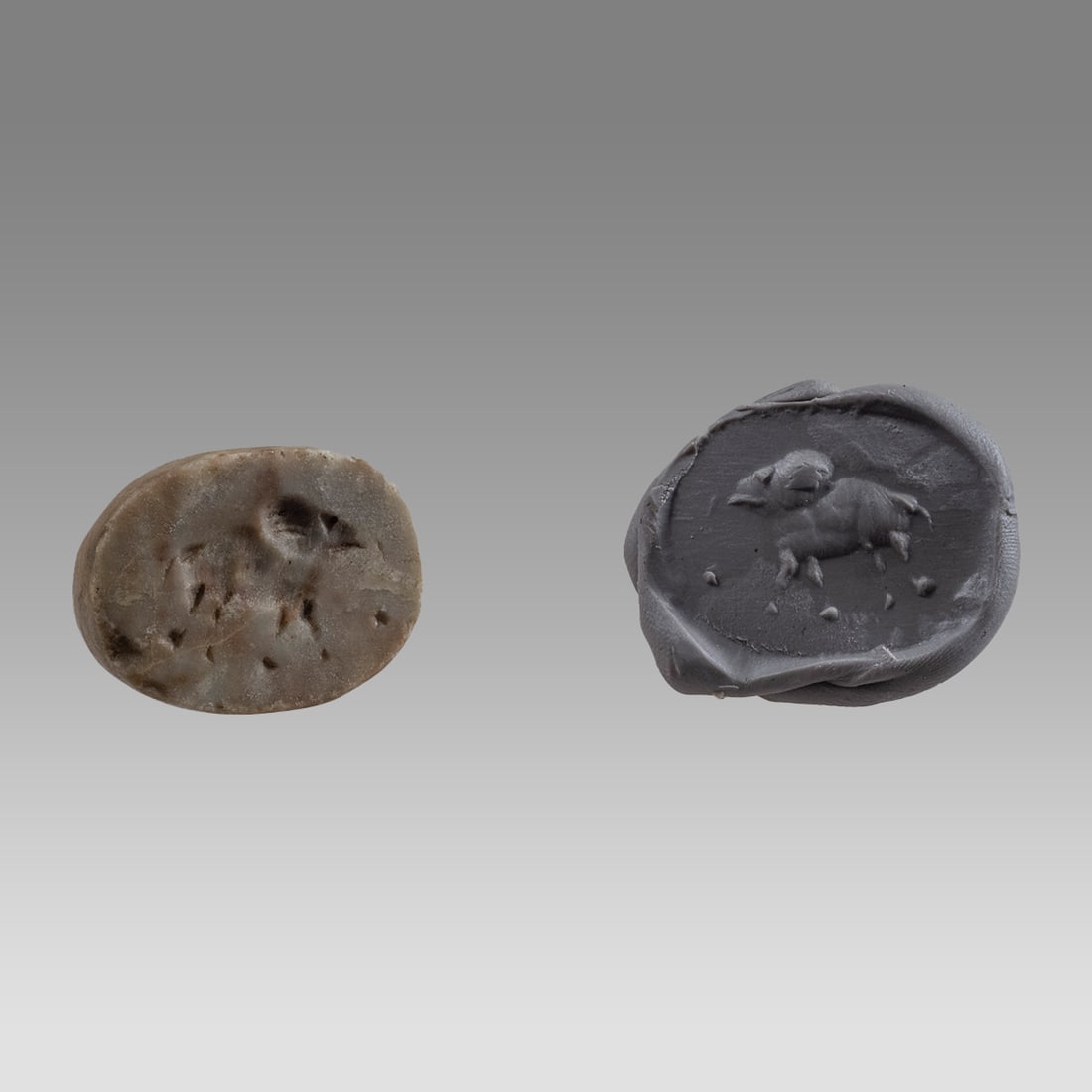 Ancient Mesopotamian, Stone Stamp Seal c.650 BC. (1 of 2)