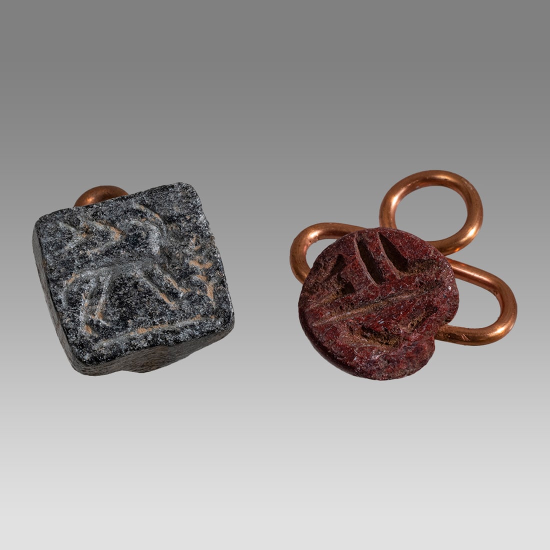 Ancient Mesopotamian, Stone Stamp Seals Early Dynastic c.5000-3000 BC. (2) (1 of 1)