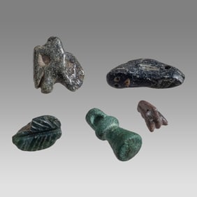 Ancient Mesopotamian, Stone Animal, Stamp Seals Early Dynastic c.5000-3000 BC. (5)