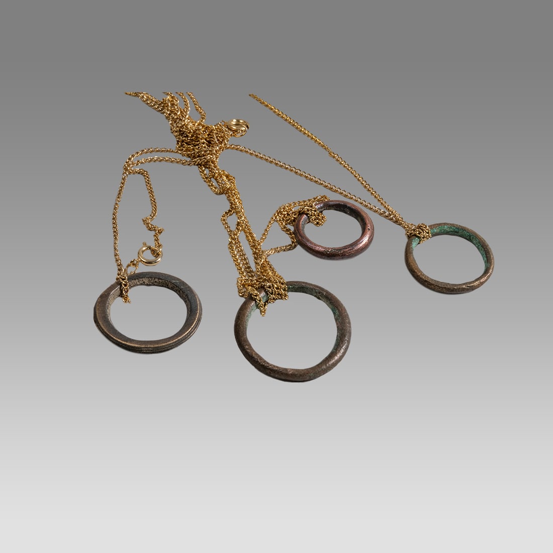 Lot of 4 Ancient Celtic Bronze Ring Money c.2nd century BC. (1 of 1)