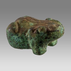 Ancient Egyptian Bronze Frog c.600-30 BC.