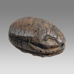 Ancient Egyptian Steatite Stone Scarab, New Kingdom c.1550-1077 BC.