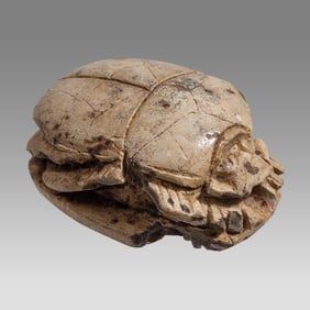 Ancient Egyptian Steatite Stone Scarab, New Kingdom c.1550-1077 BC.