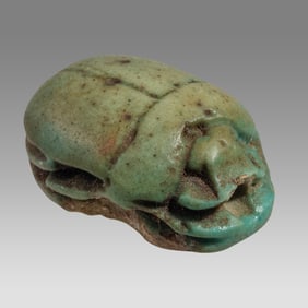 Ancient Egyptian Steatite Stone Scarab, New Kingdom c.1550-1077 BC.