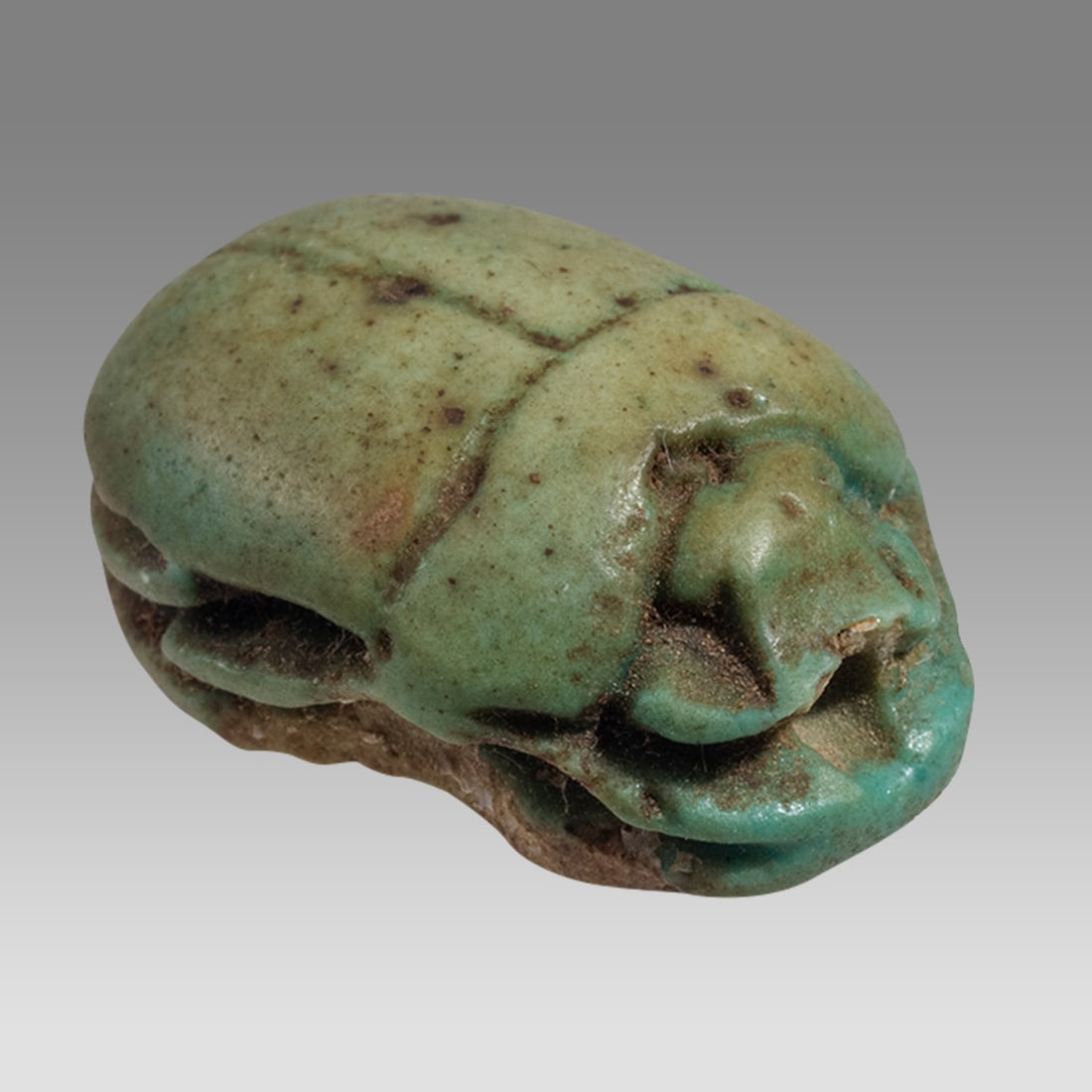 Ancient Egyptian Steatite Stone Scarab, New Kingdom c.1550-1077 BC. (1 of 2)