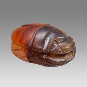 Ancient Egyptian Agate Scarab, New Kingdom c.1550-1077 BC.