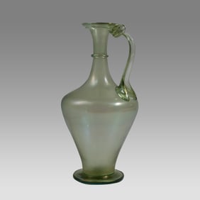 19th-20th century Glass jug of Felmer glass imitating Roman Jugs,
