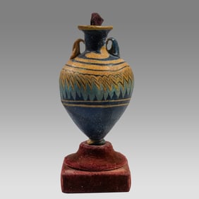 Ancient Phoenician Core Glass Amphoriskos c.5th cent BC.