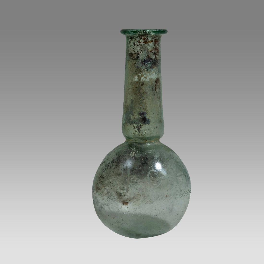 Ancient Roman Glass Bottle With inscription c.2nd century AD. (1 of 9)