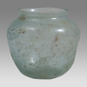 Ancient Roman Large Glass Jar c.2nd-3rd century AD.