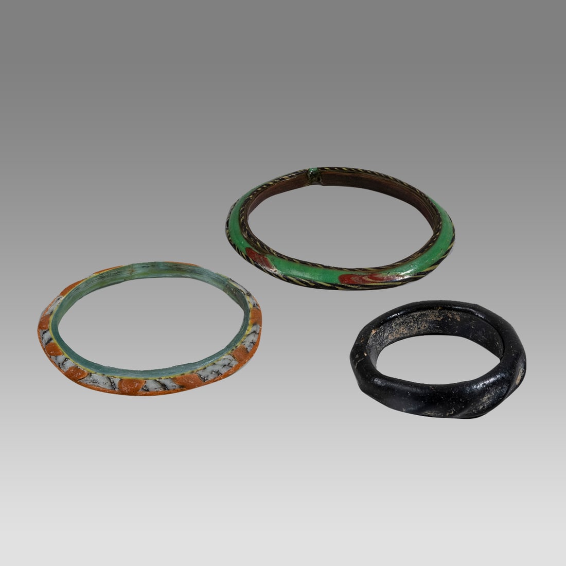 Lot of 3 Ancient Roman Mosaic Glass Bracelets c.2nd-3rd century AD. (1 of 1)