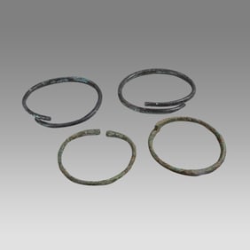 Lot of 4 Ancient Roman Bronze Bracelets c.2nd-3rd century AD.