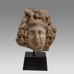 Ancient Roman Marble Head Of goddess c.1st-2nd century AD.