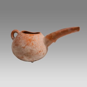 Ancient Near Eastern Luristan Pottery Spouted Vessel ca.10th Century BCE.