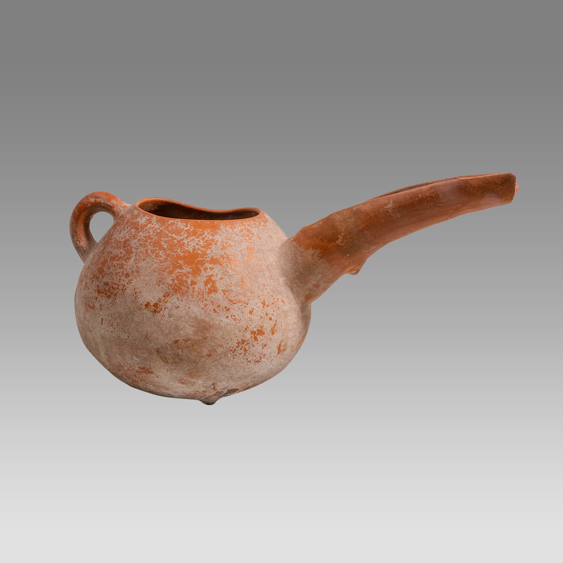 Ancient Near Eastern Luristan Pottery Spouted Vessel ca.10th Century BCE. (1 of 3)